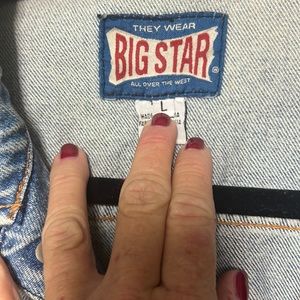 Big Star brand fitted jean jacket.